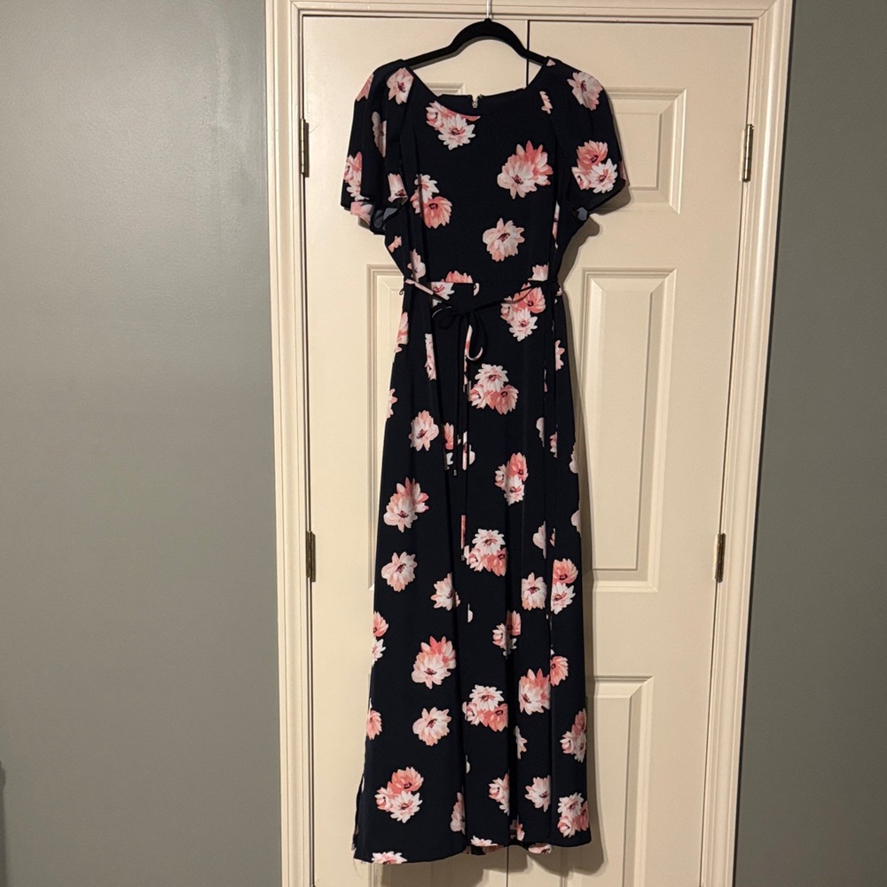 Tommy Hilfiger Navy Floral Maxi Dress